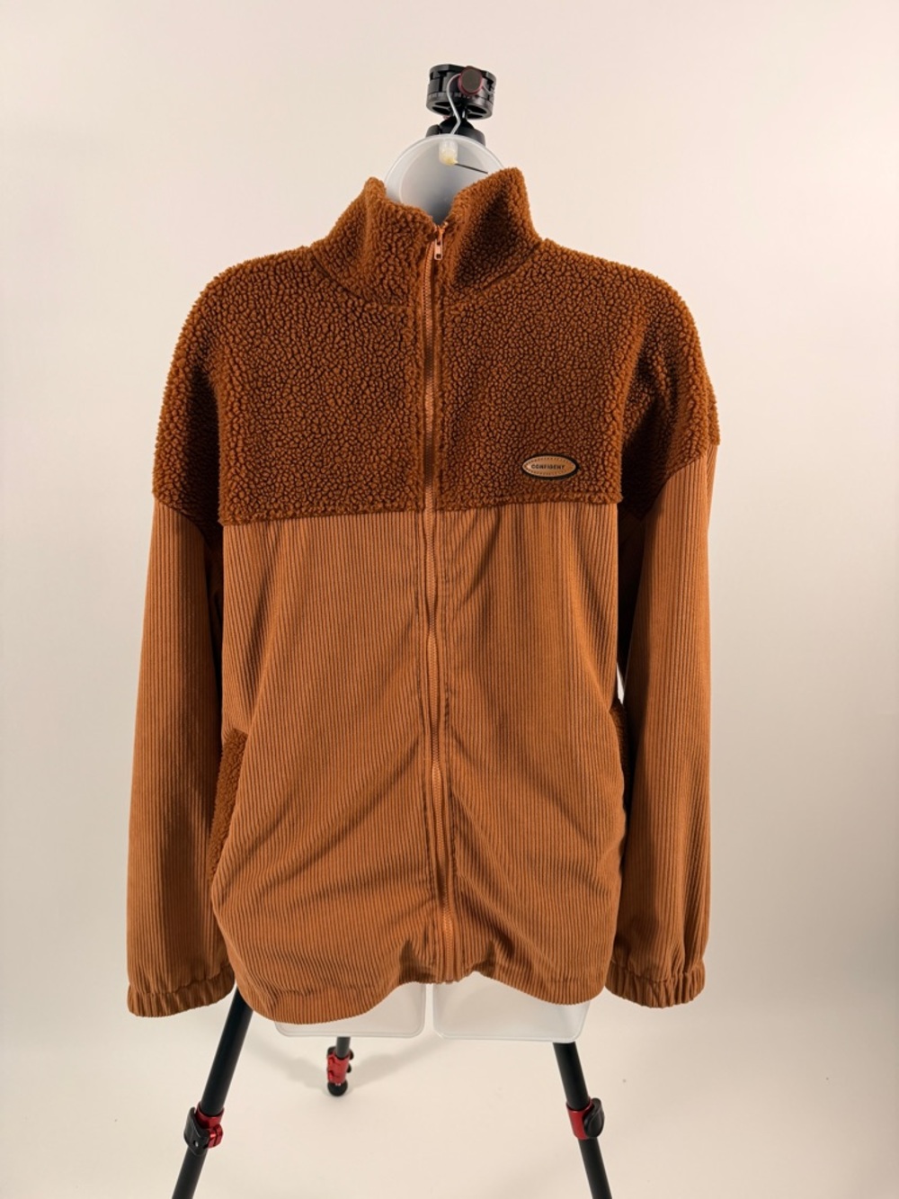 Zaful Men's Two-Texture Brown Performance Jacket